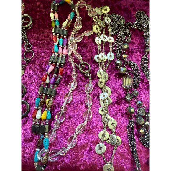 Mixed Necklaces Lot - Beads Chains Metal Glass - Picture 3 of 6